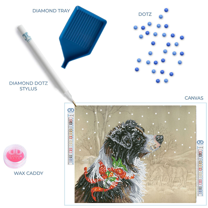 Diamond Dotz Christmas Collie - 16 x 19 in
