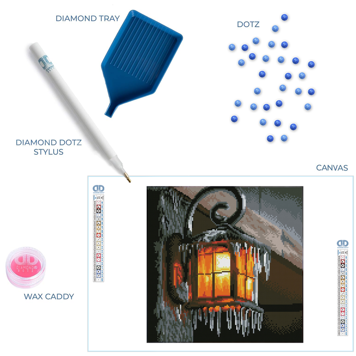 Diamond Dotz Frosty Light - 13.58 x 13.58 in