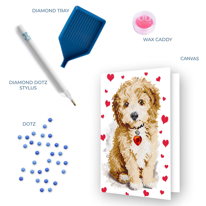 Diamond Dotz Lovely Boy - Diamond Painting Greeting Card