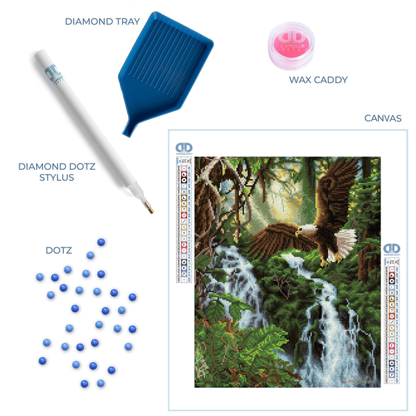 Eagles Flight | Diamond Painting Kits Birds | Diamond Dotz