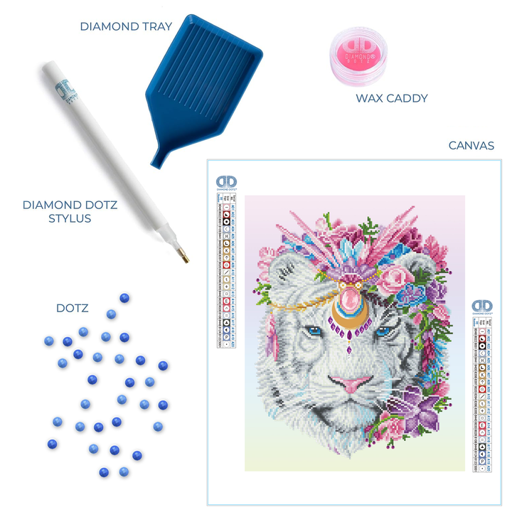 Diamond Dotz Bohemian Tiger - 20.1 x 16.1 in