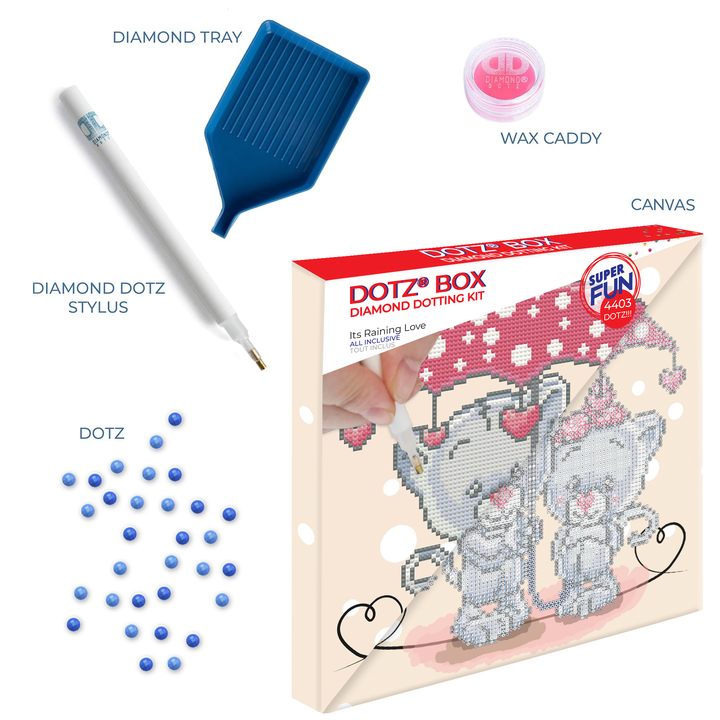 Diamond Dotz It's Raining Love - 6.3 x 6.3 in