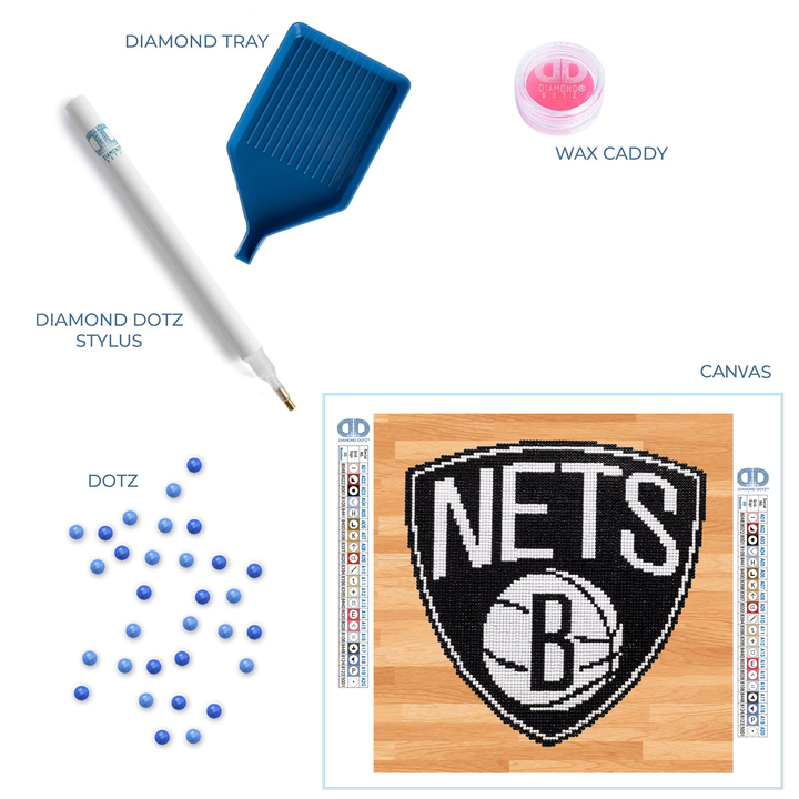 Diamond Dotz NBA Brooklyn Nets - 12.6 x 12.6 in