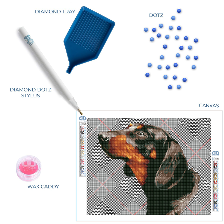 Diamond Dotz Noble Dachsie - 14.6 x 18.5 in
