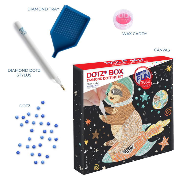 Diamond Dotz Sloth Rocket - 8.7" x 8.7"