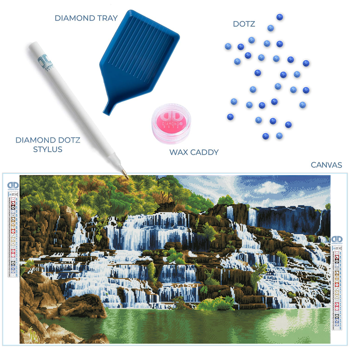 Diamond Dotz Pongour Waterfall - 39 x 22 in