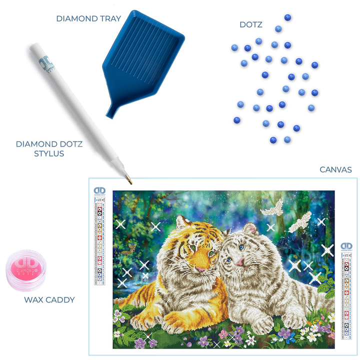 Diamond Dotz Tiger Smooch - 21.7 x 30.3 in