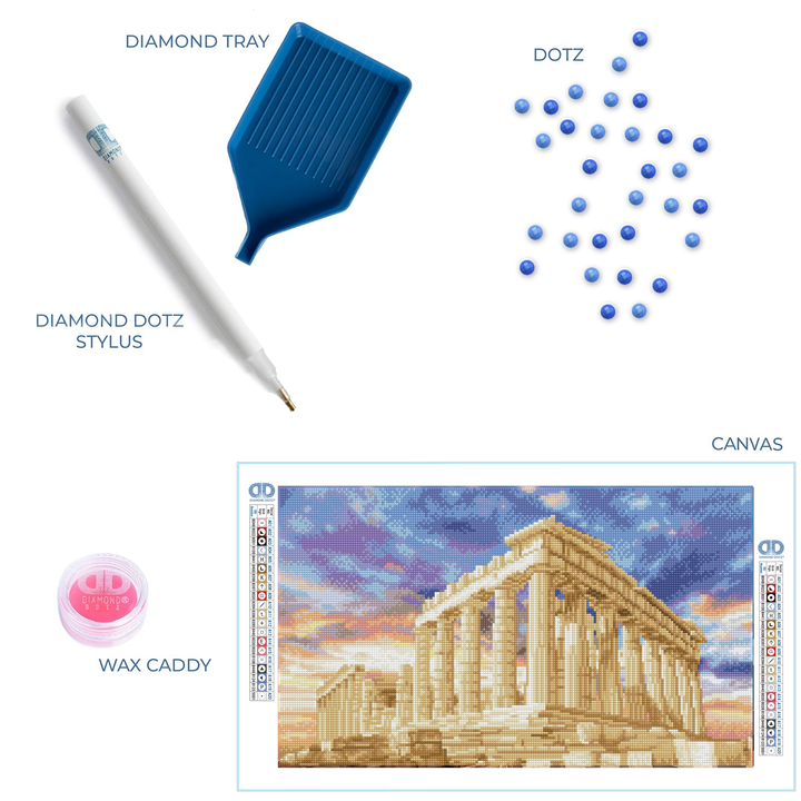 Diamond Dotz Parthenon Temple - 20.47 x 12.2 in