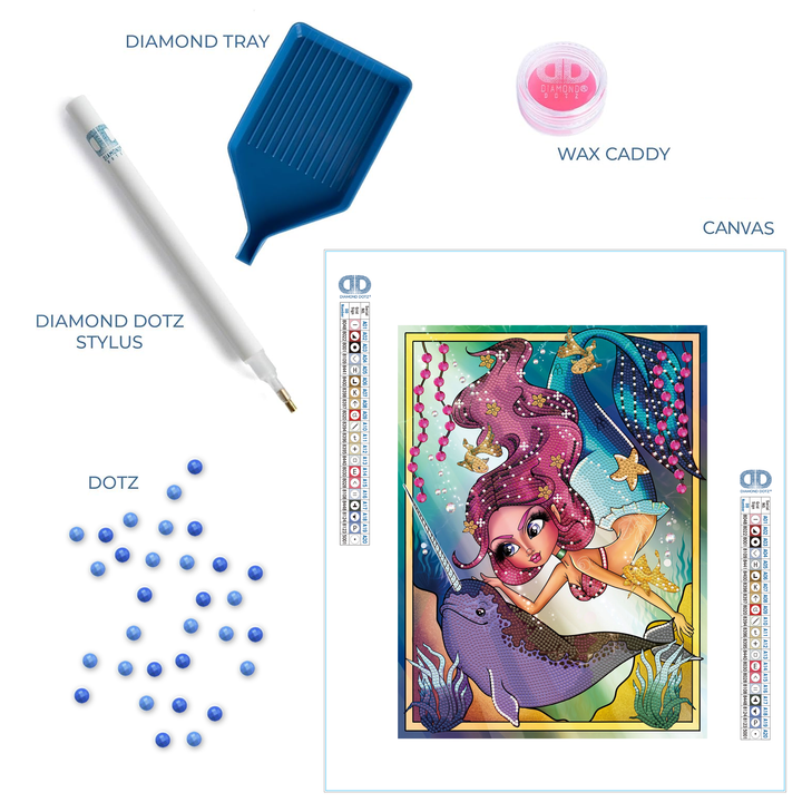 Diamond Dotz Narwhal - 15.75 x 11.81 in