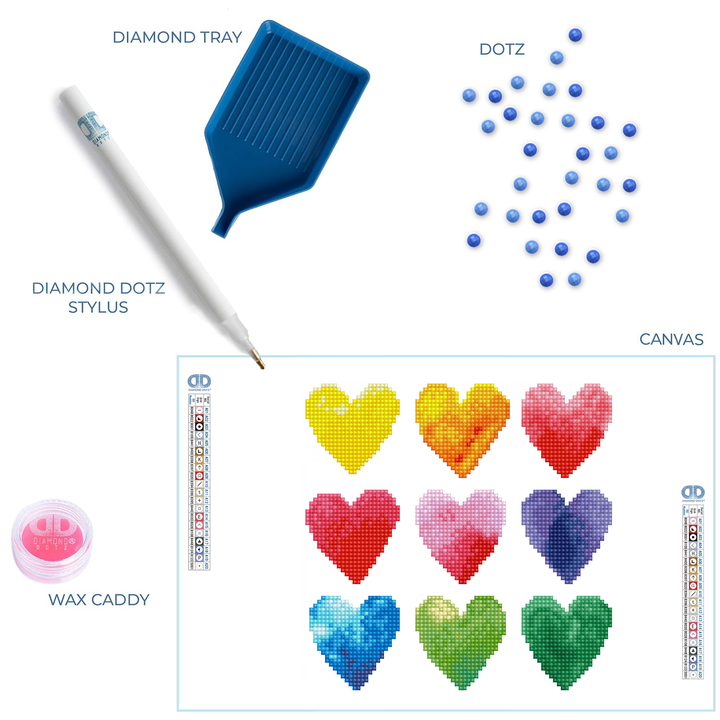 Diamond Dotz Love Rainbow - 9.1 x 9.1 in
