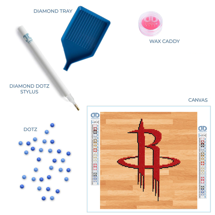 Diamond Dotz NBA Houston Rockets - 12.6" x 12.6"