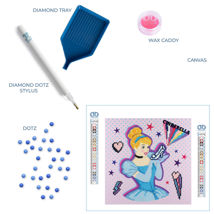 Diamond Dotz Cinderella Kind POW-ER Dotz Box - 11 x 11 in