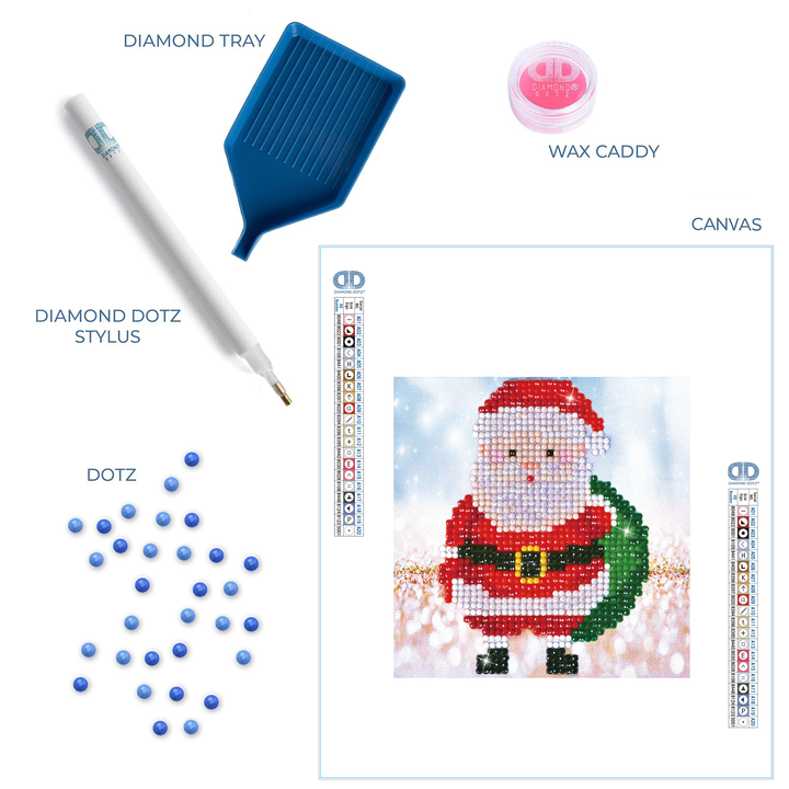 Diamond Dotz Santa Claus Sack - 5.3 x 5.3 in