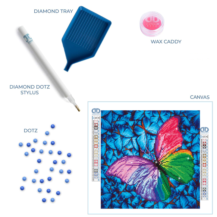 Diamond Dotz Flutter By Pink - 12 x 12 in