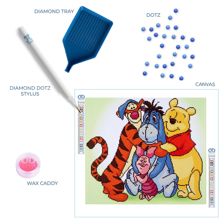 Diamond Dotz Pooh & Friends - 18.5 x 16.5 in