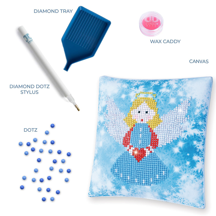 Diamond Dotz Christmas Angel Pillow - 7 x 7 in