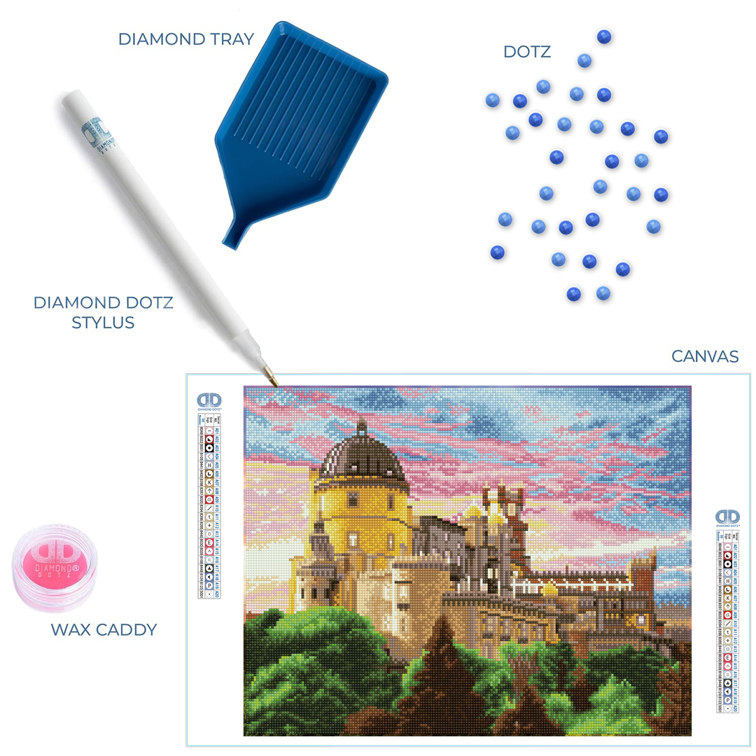 Diamond Dotz Pena National Palace  Sintra  Portugal - 18.5 x 14.57 in
