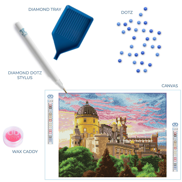 Diamond Dotz Pena National Palace  Sintra  Portugal - 18.5 x 14.57 in