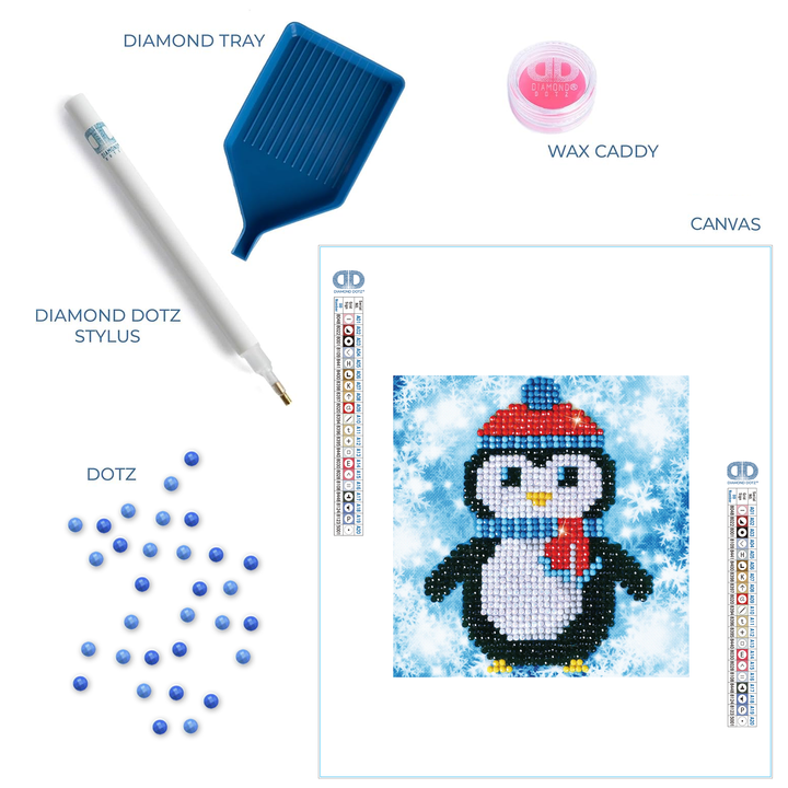 Diamond Dotz Christmas Penguin - 5.3 x 5.3 in
