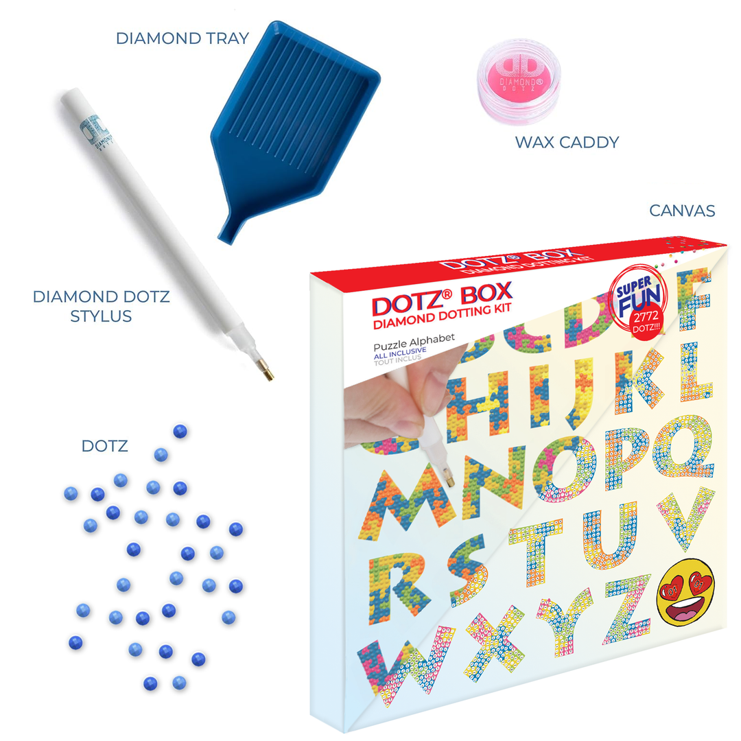 Diamond Dotz Decorative Box Puzzle Alphabet - 11.0" x 11.0"