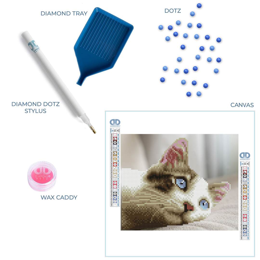 Diamond Dotz Daydream Kitty - 9.84 x 8.07 in