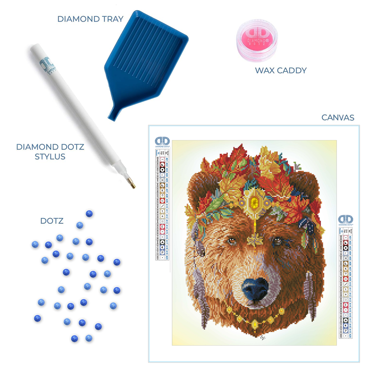 Diamond Dotz Bohemian Bear - 16.14 x 20.08 in