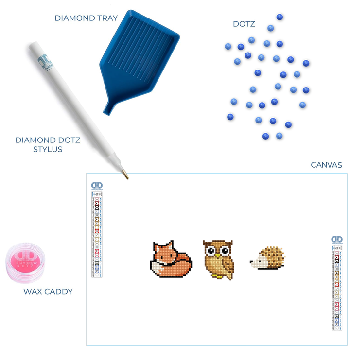 Diamond Dotz DOTZIES 3 STICKERS Multi Pack - Forest Friends