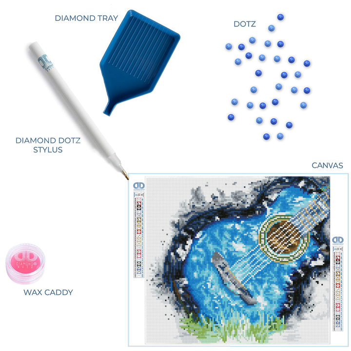 Diamond Dotz Blue Grass - 13.39 x 12.2 in
