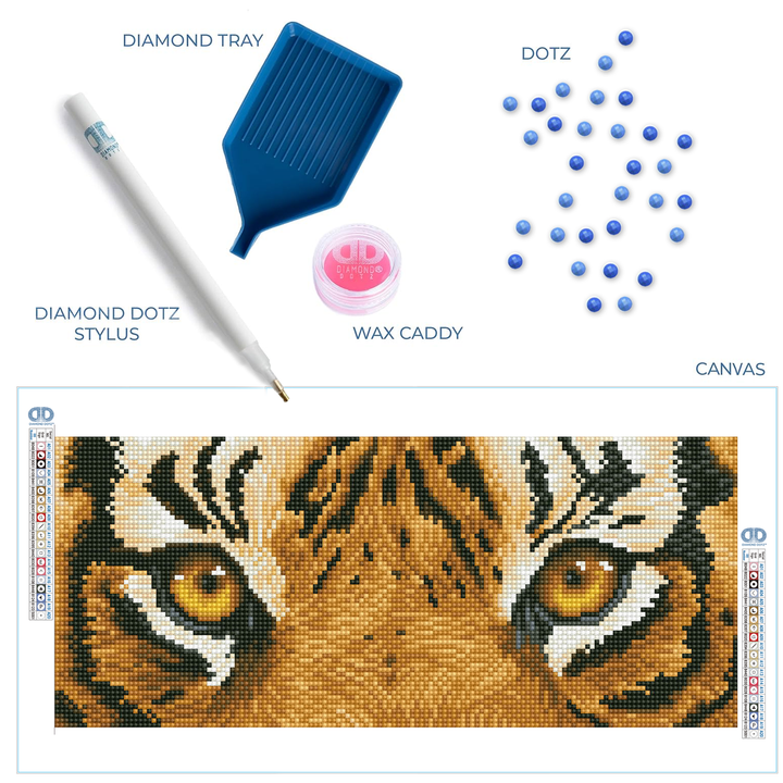 Diamond Dotz Tiger Spy - 16.5 x 5.9 in