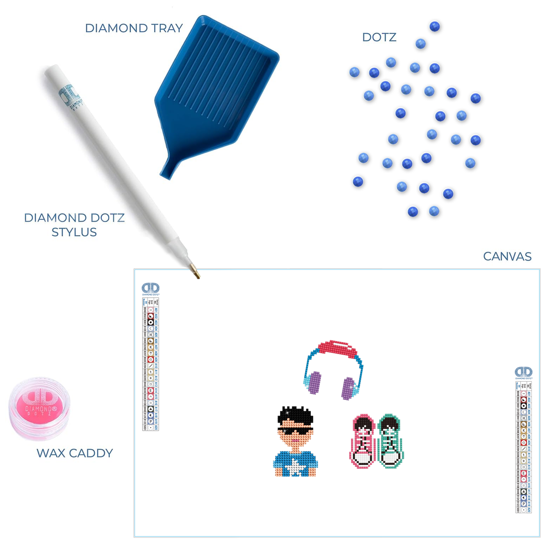 Diamond Dotz Cool Boy - DOTZIES Stickers Kit