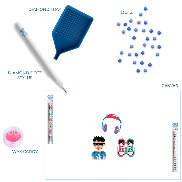 Diamond Dotz Cool Boy - DOTZIES Stickers Kit
