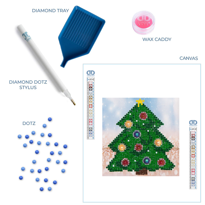 Diamond Dotz Christmas Tree Picture - 5.3 x 5.3 in
