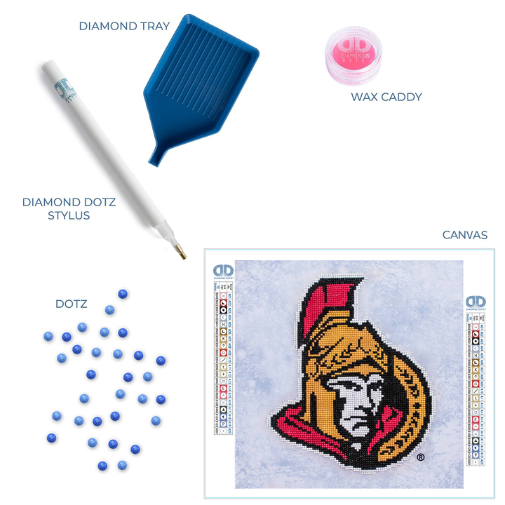 Diamond Dotz NHL Ottawa Senators - 12.6 x 12.6 in