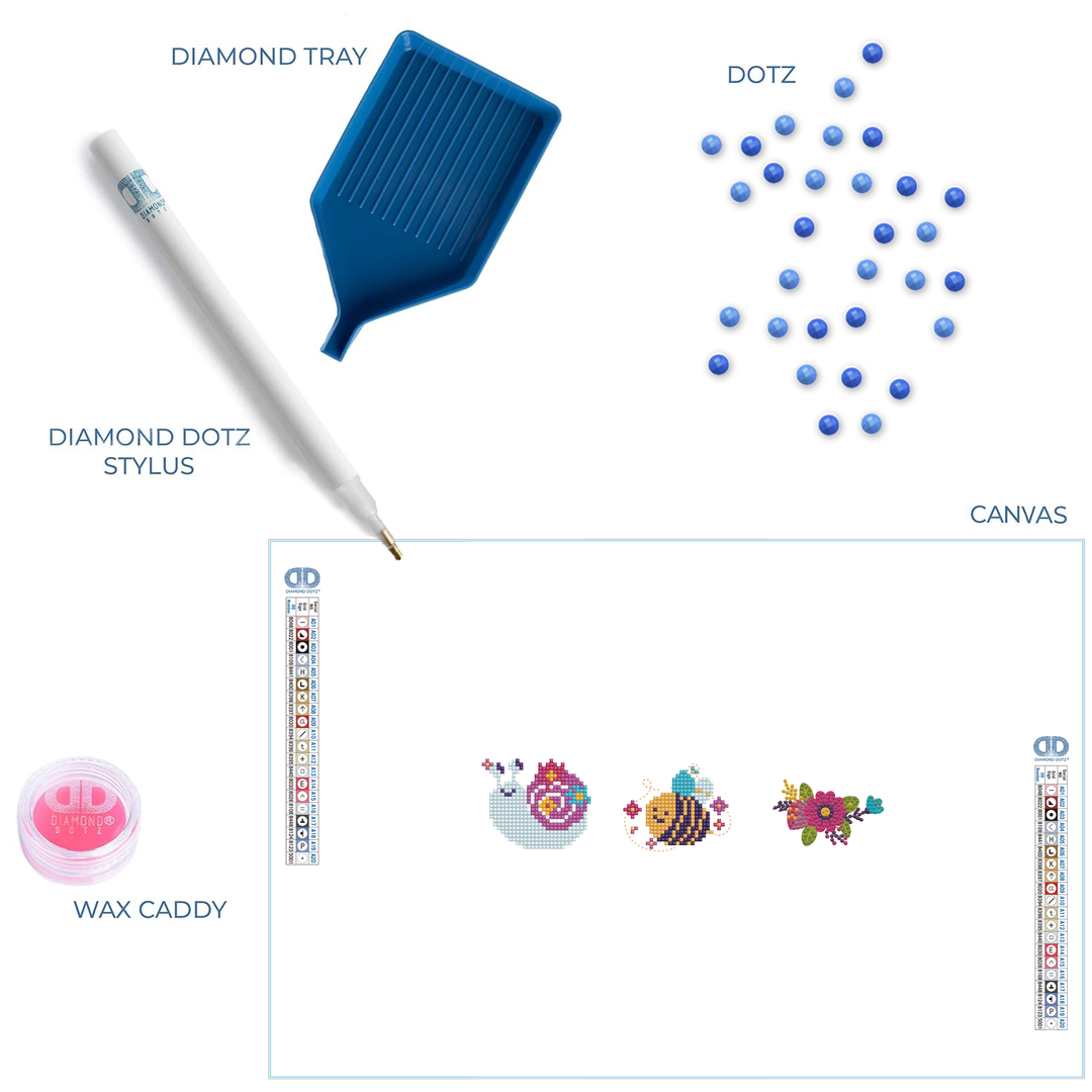 Diamond Dotz DOTZIES 3 STICKERS Multi Pack - Garden Friends