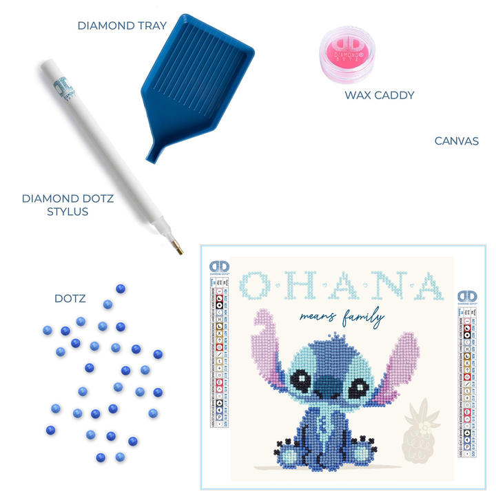 Diamond Dotz Lilo & Stitch - Ohana - 8.7 x 8.7 in