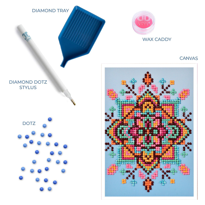 Diamond Dotz Blue Star - Diamond Painting Greeting Card