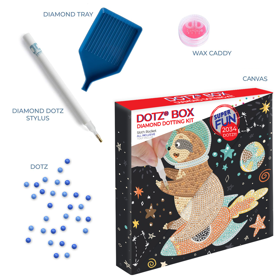 Diamond Dotz Sloth Rocket - 8.7 x 8.7 in