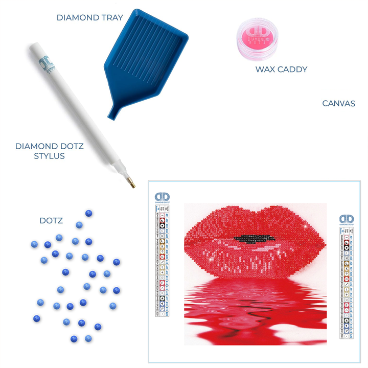 Diamond Dotz Hot Lips - 11.8 x 11.8 in