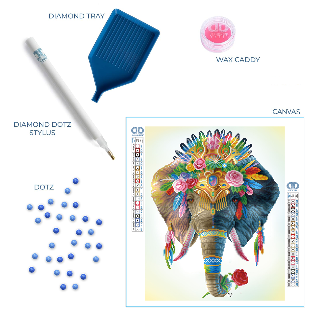 Diamond Dotz Bohemian Elephant - 16.14 x 20.08 in