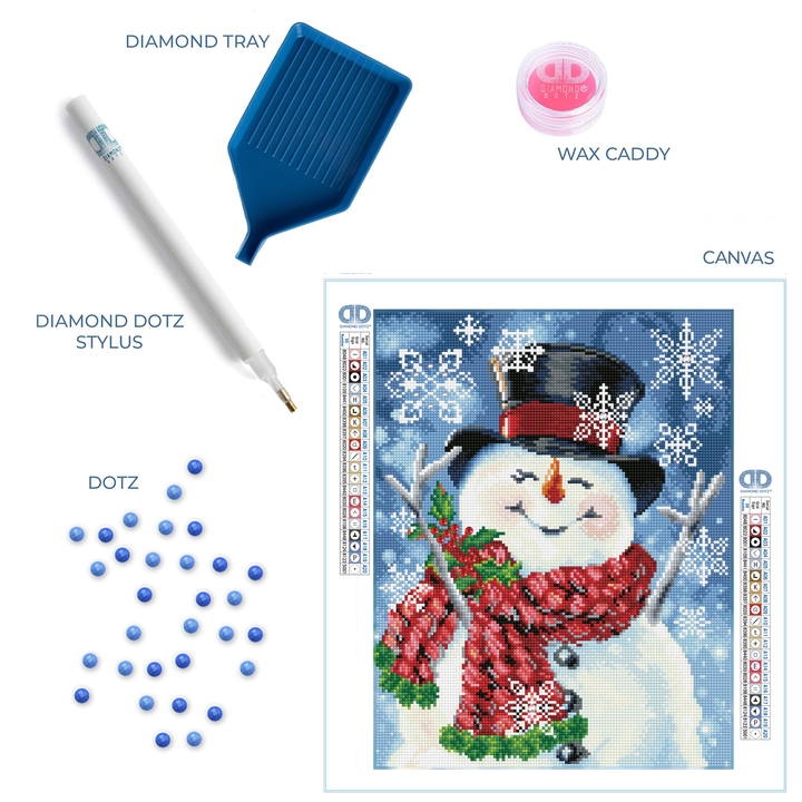 Diamond Dotz Joyful Jolly Snowman - 14 x 17.9 in