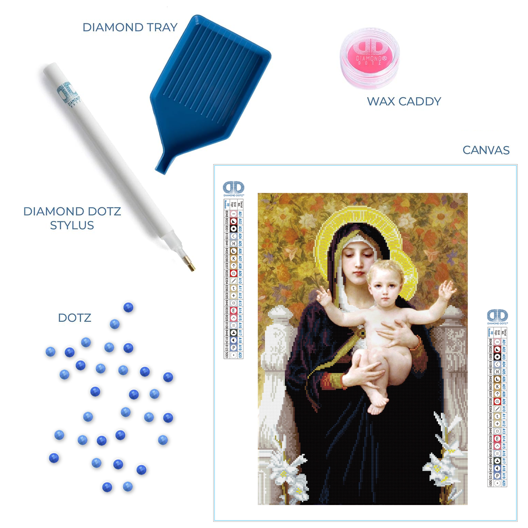 Diamond Dotz La Vierge au Lys (apres William-Adolphe Bouguereay) - 16.54 x 24.41 in