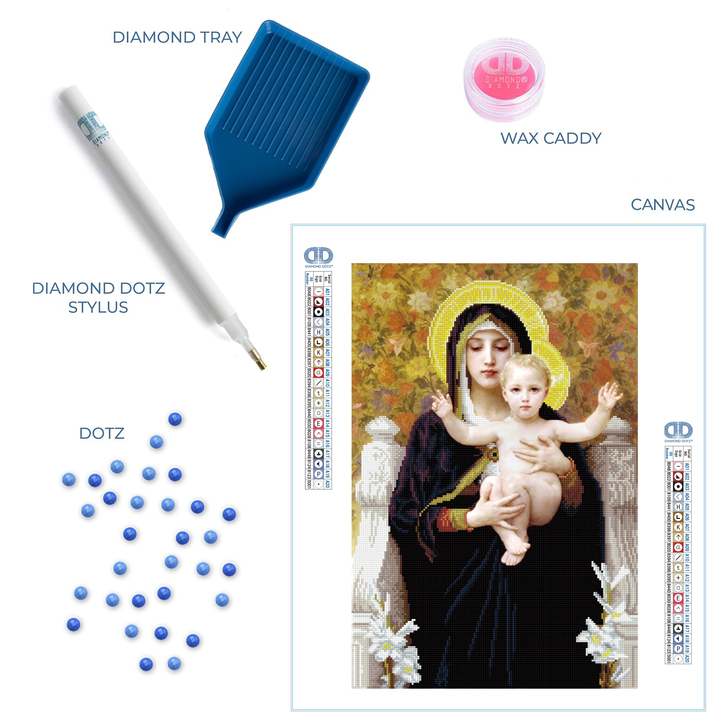 Diamond Dotz La Vierge au Lys (apres William-Adolphe Bouguereay) - 16.54 x 24.41 in