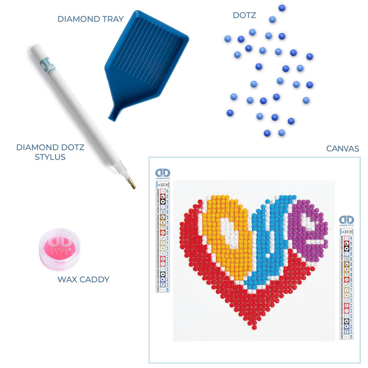 Diamond Dotz Love - 4.0" x 4.0"