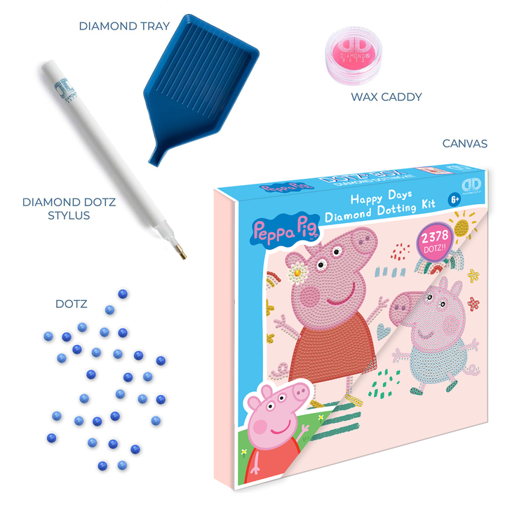 Diamond Dotz Peppa Pig Happy Days - 11 x 11 in