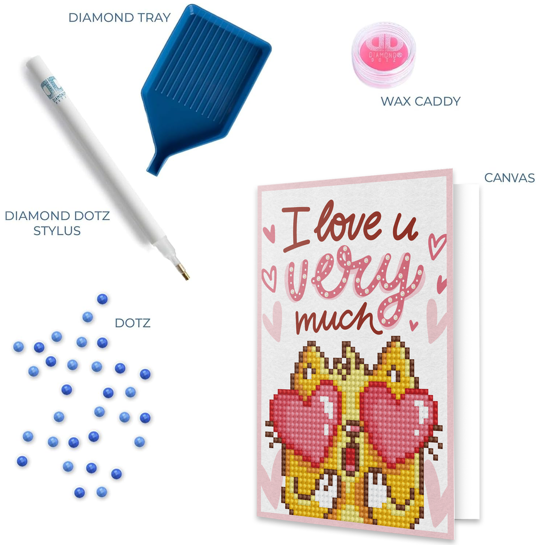 Diamond Dotz Love You Greeting Card