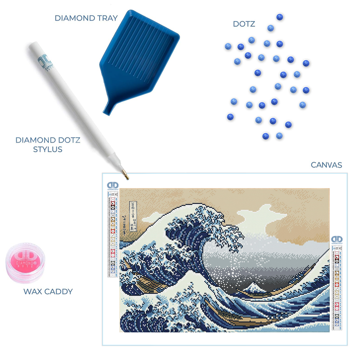 Diamond Dotz The Great Wave Off Kanagawa - 22.44 x 15.35 in