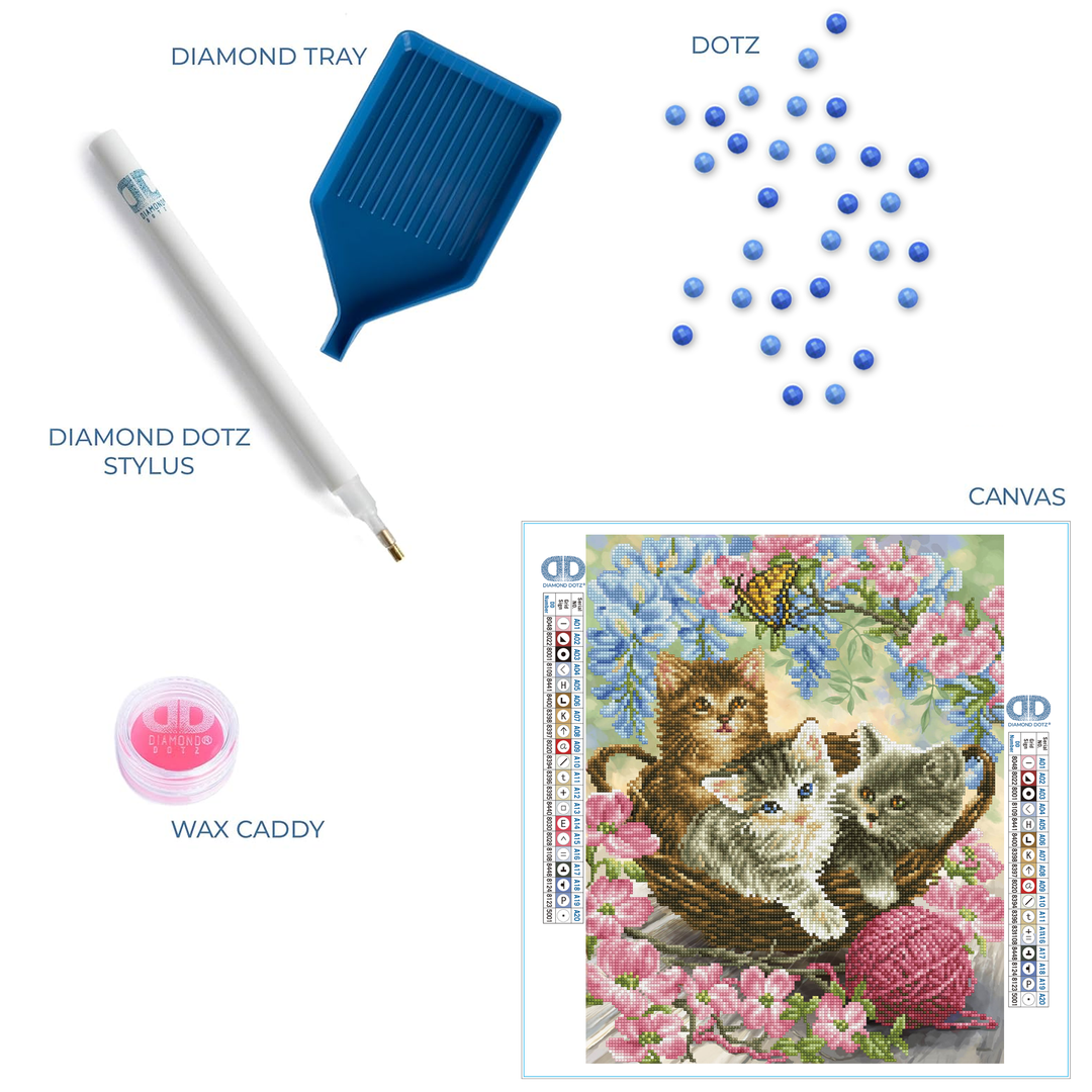 Diamond Dotz Kitty Knits - 15.7 x 19.7 in