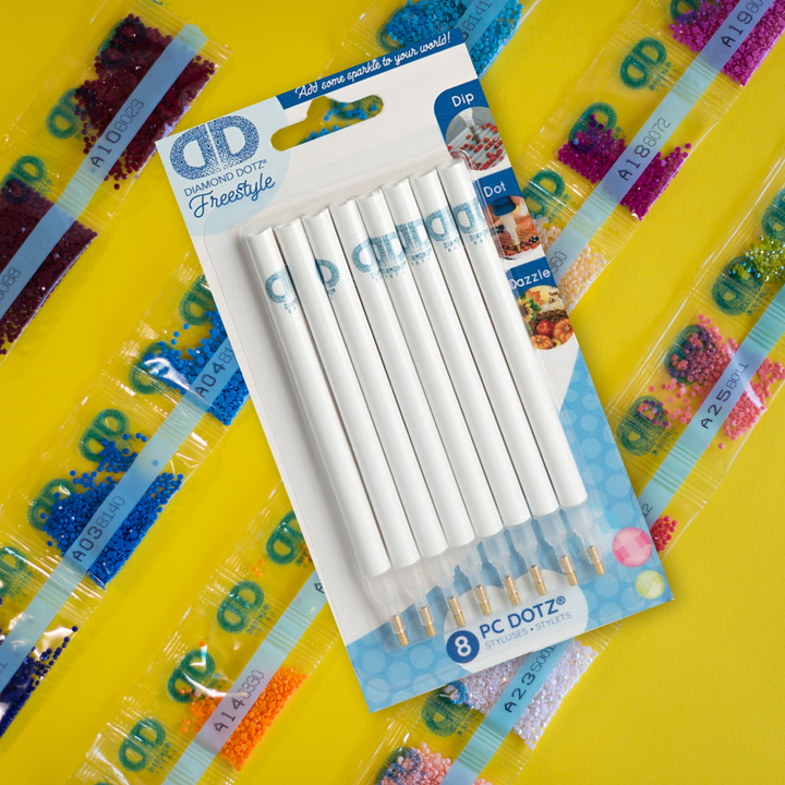 Diamond Dotz Bulk Pack - White Styluses (8 Pack)