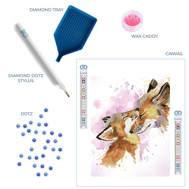 Diamond Dotz Fox Bliss - 19.7 x 16.5 in