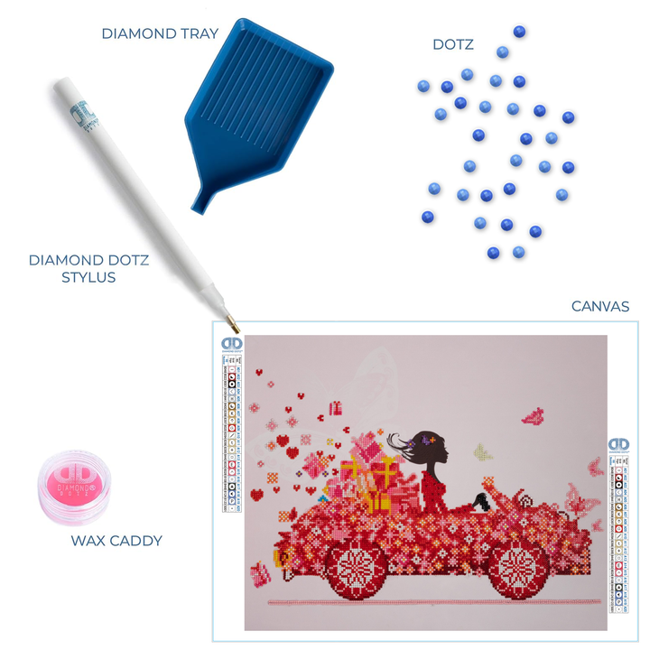 Diamond Dotz Colorful Carriage - 20 x 16 in